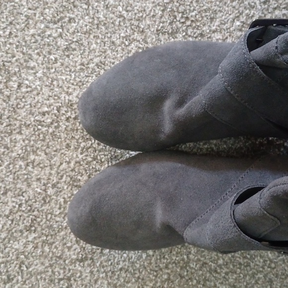 Naughty Monkey Heeled Boots in Gray Suede - Picture 3 of 3